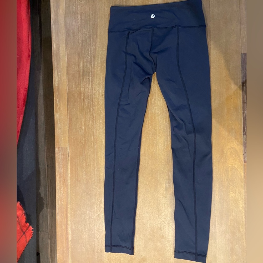 navy blue lululemon leggings size 6